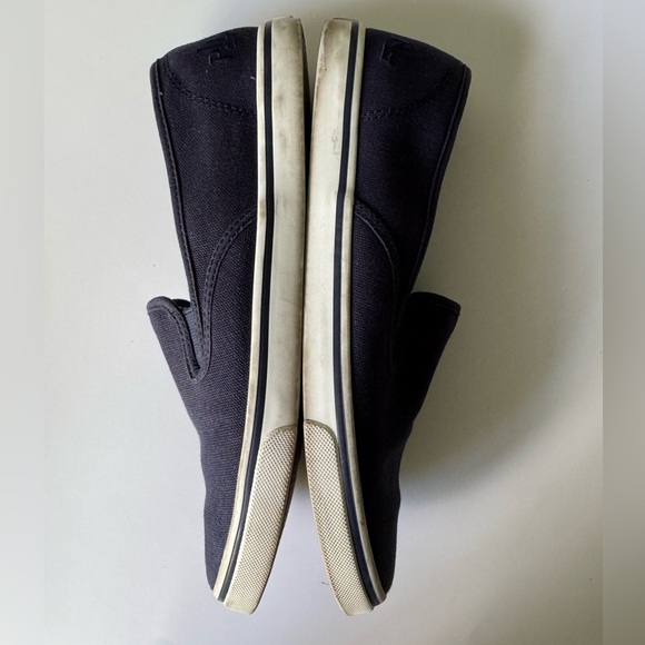Lauren Ralph Lauren Blue Canvas Slip-On Sneakers Size 9 - Picture 4 of 7